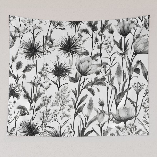 Item preview, Wild black and white flowers. designed and sold by My-fake-places.