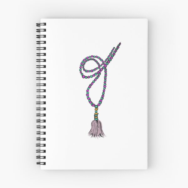 Item preview, Mindfulness meditation mala beads necklace illustration designed and sold by wanderingwattle.