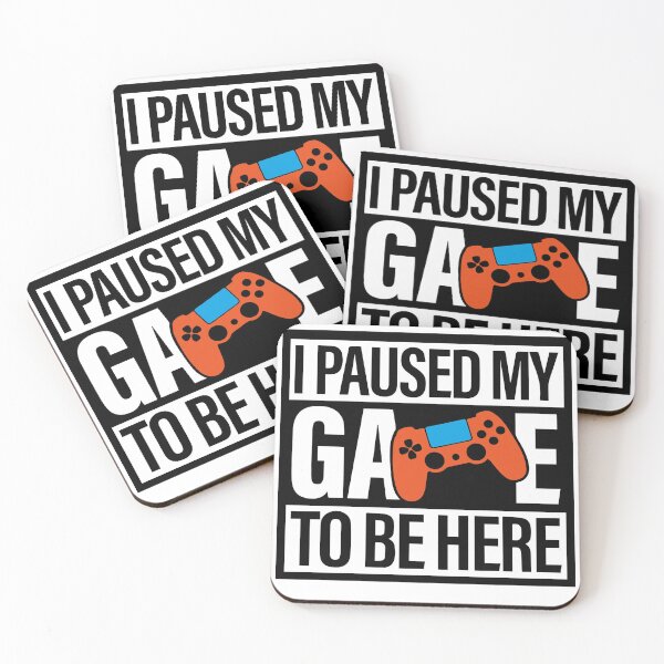 Item preview, I Paused My Game To Be Here Controller Black Mens Funny Slogan Text Black T Shirt designed and sold by zakariarw.