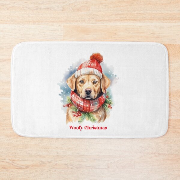 Item preview, Labrador Retriever Dog In Santa Hats Christmas Xmas wish Christmas Doggie Woofy designed and sold by OliveAndSnow.