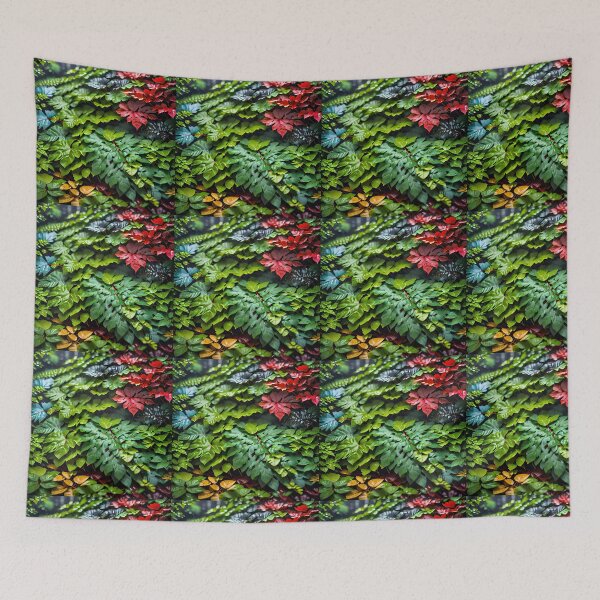 Item preview, Rain-Soaked Luah Forest Artwork - Overlapping Leaves Beauty designed and sold by Best-Art-32.