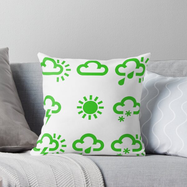 Item preview, Green weather forecast symbols design designed and sold by GetItGiftIt.