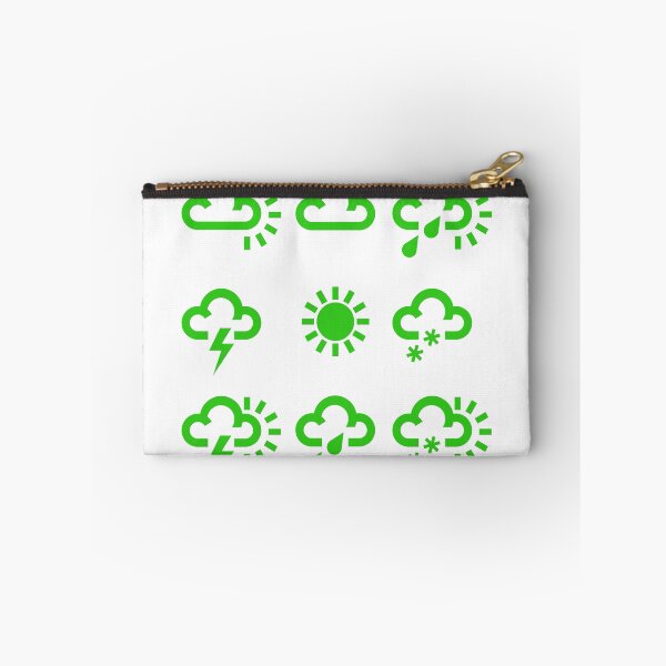 Item preview, Green weather forecast symbols design designed and sold by GetItGiftIt.