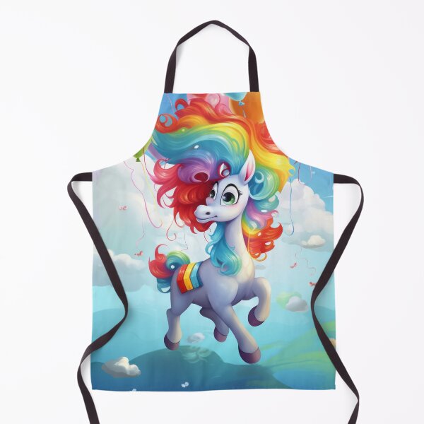 Item preview, Charming Pony Unicorn with Rainbow and Balloons designed and sold by Piotrek0001.