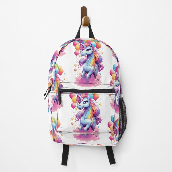 Item preview, Charming Pony Unicorn with Rainbow and Balloons designed and sold by Piotrek0001.
