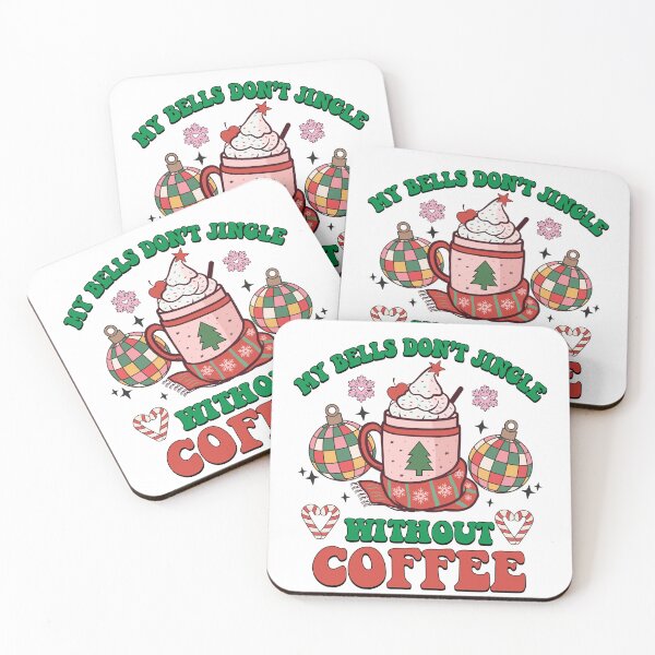 Item preview, My Bells Don't Jingle Without Coffee Funny Retro Christmas designed and sold by i-longmanshop.