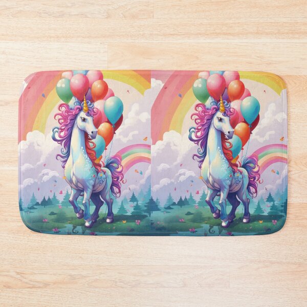 Item preview, Charming Pony Unicorn with Rainbow and Balloons designed and sold by Piotrek0001.