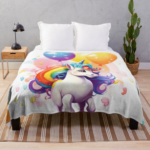 Item preview, Charming Pony Unicorn with Rainbow and Balloons designed and sold by Piotrek0001.