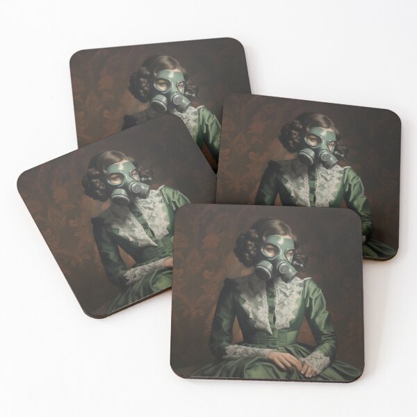 Item preview, Masked Woman | Altered Vintage Portrait Art designed and sold by Altered Pixels.