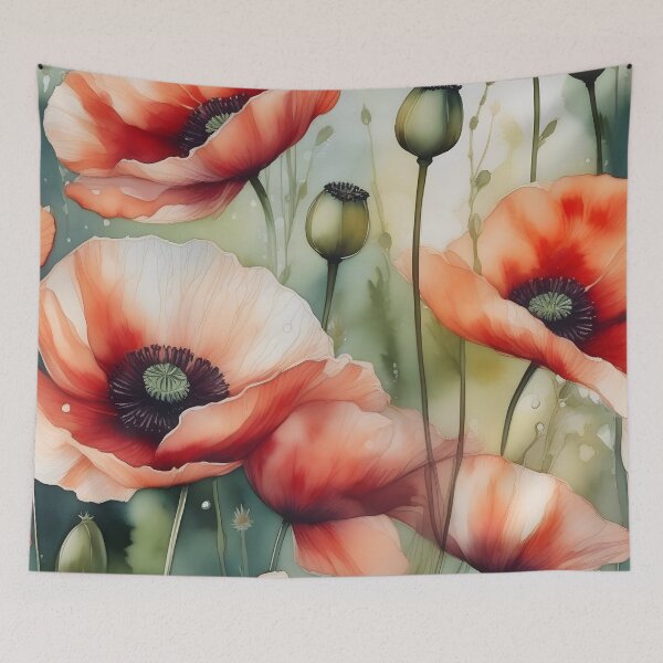 Item preview, Field poppies painted with alcohol ink.Part1 designed and sold by My-fake-places.