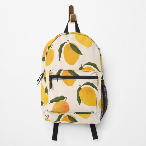Item preview, Collage contemporary mango seamless pattern. Modern exotic jungle fruits and plants illustration designed and sold by AngelinaBambina.