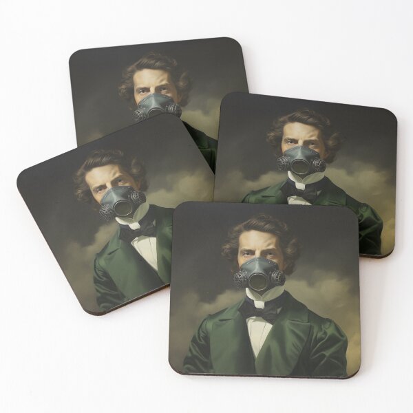 Item preview, Masked Man | Altered Vintage Portrait Art designed and sold by Altered Pixels.