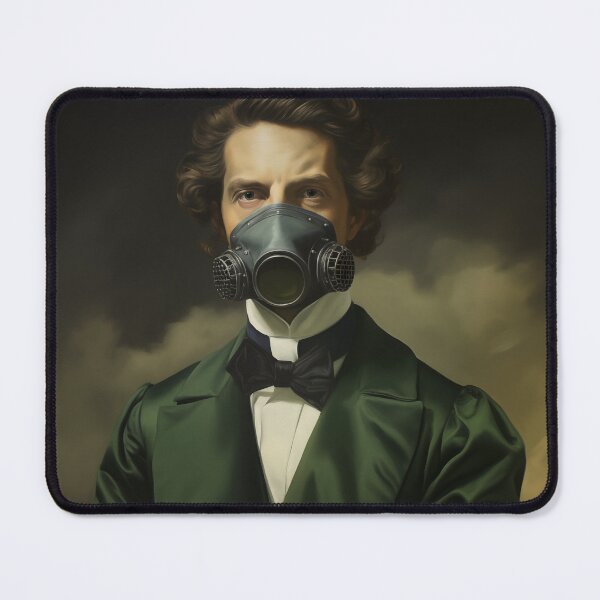 Item preview, Masked Man | Altered Vintage Portrait Art designed and sold by Altered Pixels.