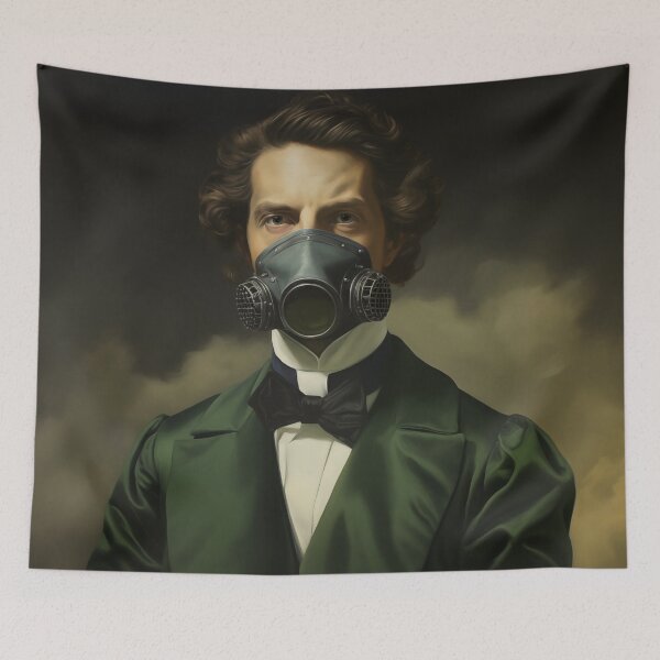 Item preview, Masked Man | Altered Vintage Portrait Art designed and sold by Altered Pixels.