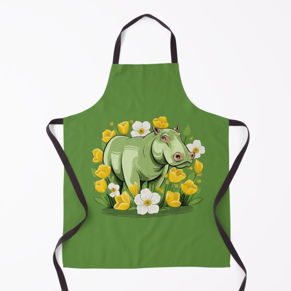 Item preview, Hippo in yellow flowrers designed and sold by AlchemyColor.