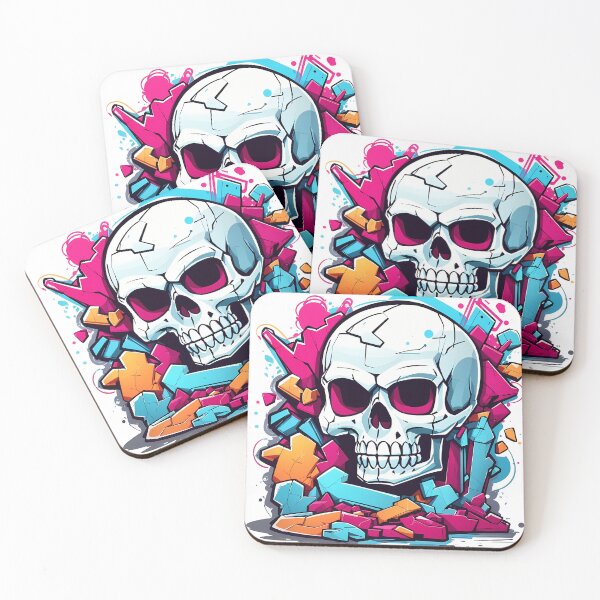 Item preview, Skull art , colorful graffiti style designed and sold by wplamkung.