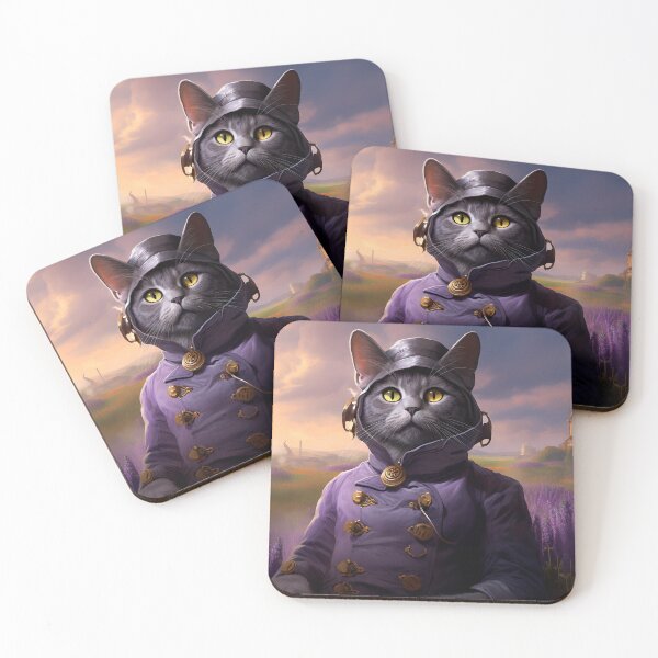 Item preview, Carthusian cat in the lavender field designed and sold by Pixelartistin.
