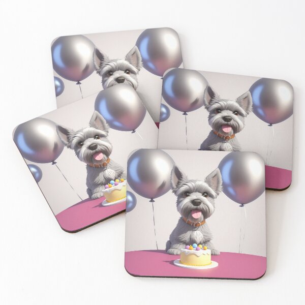 Item preview, Beautiful portrait puppy Schnauzer  in a birthday celebration designed and sold by Tio-Tecun.