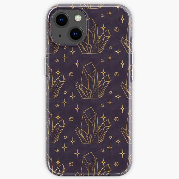 Golden Crystal Pattern iPhone Soft Case