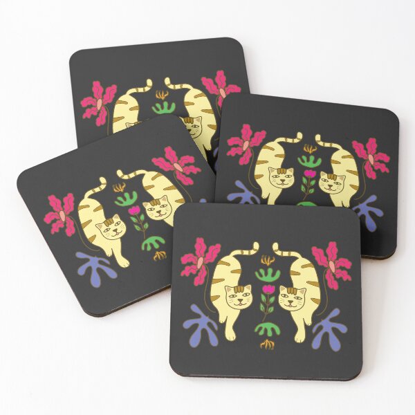 Item preview, Cute cat With flower patterns and bright colors. designed and sold by kittties.