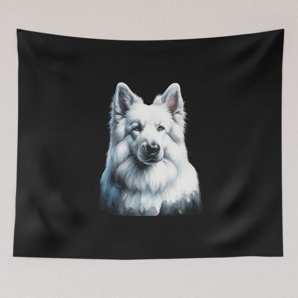 Item preview, White German Shepherd WaterColor designed and sold by PictoParade.