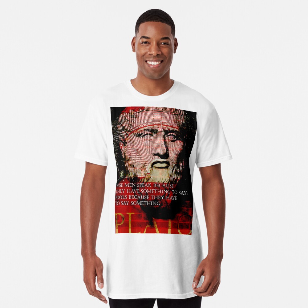 Plato Philosophical/Motivational Quote on Wisdom Long T-Shirt