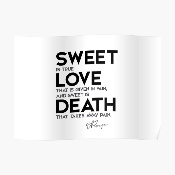 sweet love, death - alfred tennyson Poster