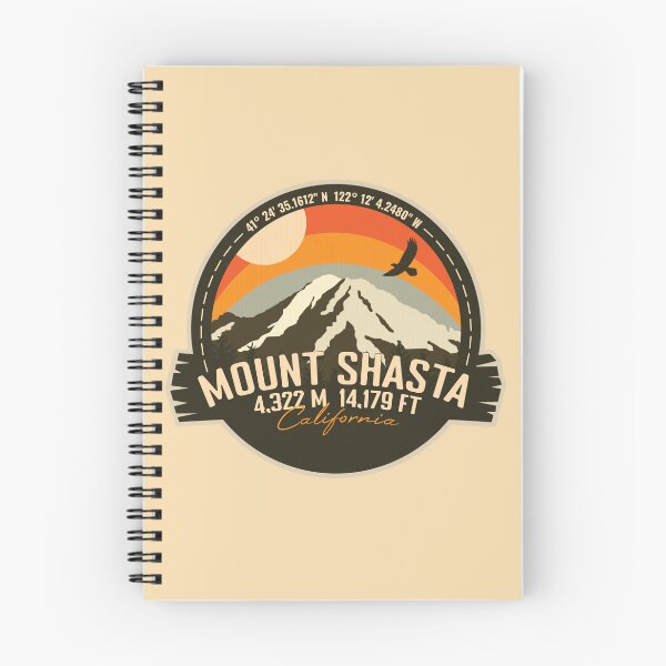 Item preview, Mount Shasta California CA Retro Badge designed and sold by mountainfad.