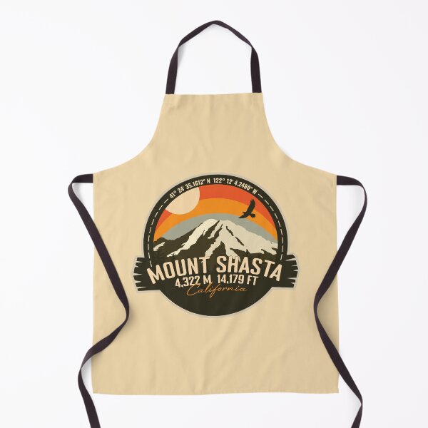 Item preview, Mount Shasta California CA Retro Badge designed and sold by mountainfad.