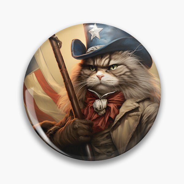 Item preview, Ragdoll cat with American flag designed and sold by Pixelartistin.