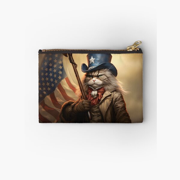 Item preview, Ragdoll cat with American flag designed and sold by Pixelartistin.