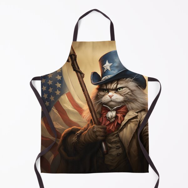 Item preview, Ragdoll cat with American flag designed and sold by Pixelartistin.
