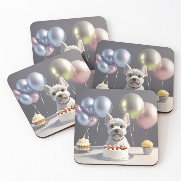 Item preview, Beautiful portrait puppy Schnauzer  in a birthday celebration designed and sold by Tio-Tecun.