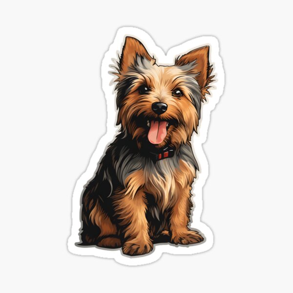 Item preview, Australian Terrier Sticker Design designed and sold by CUTEDOGGIEZ.