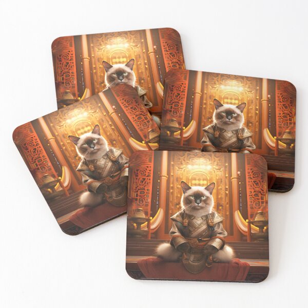 Item preview, Siamese cat in the temple designed and sold by Pixelartistin.