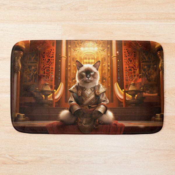 Item preview, Siamese cat in the temple designed and sold by Pixelartistin.