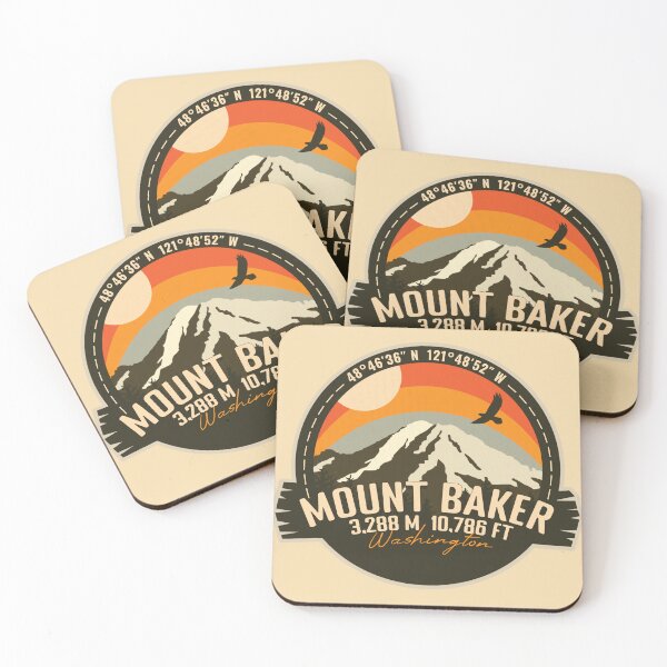 Item preview, Mount Baker Washington WA Retro Badge designed and sold by mountainfad.