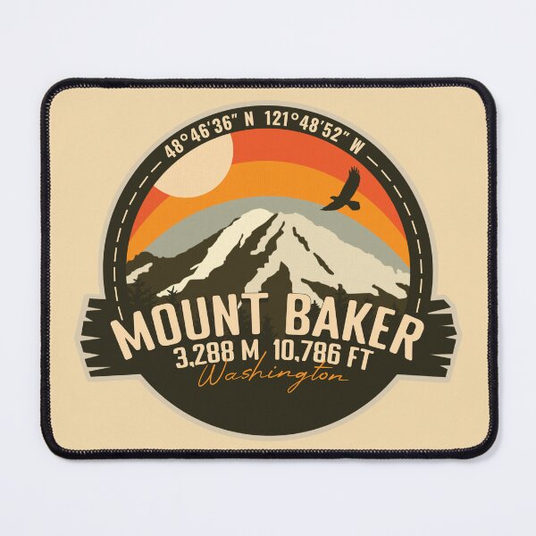 Item preview, Mount Baker Washington WA Retro Badge designed and sold by mountainfad.