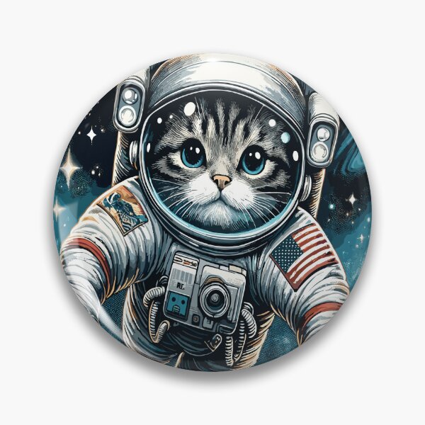 Item preview, Cat in space designed and sold by LongIslandDesgn.