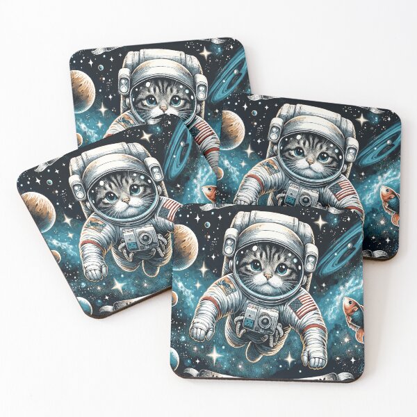 Item preview, Cat in space designed and sold by LongIslandDesgn.