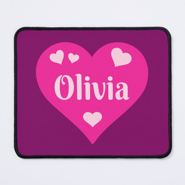 Item preview, Olivia Name Pink Heart designed and sold by Jeallan Designs.