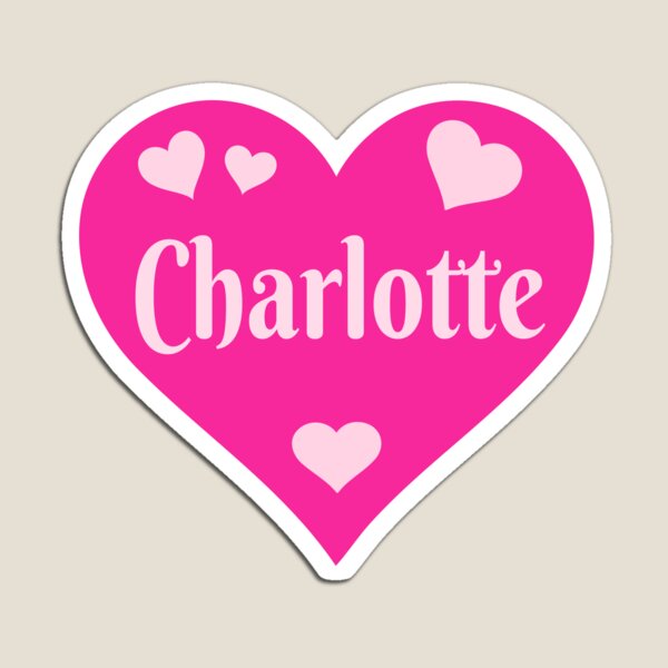 Aperçu de l'œuvre Nom Charlotte Coeur Rose créée et vendue par Jeallan Designs.