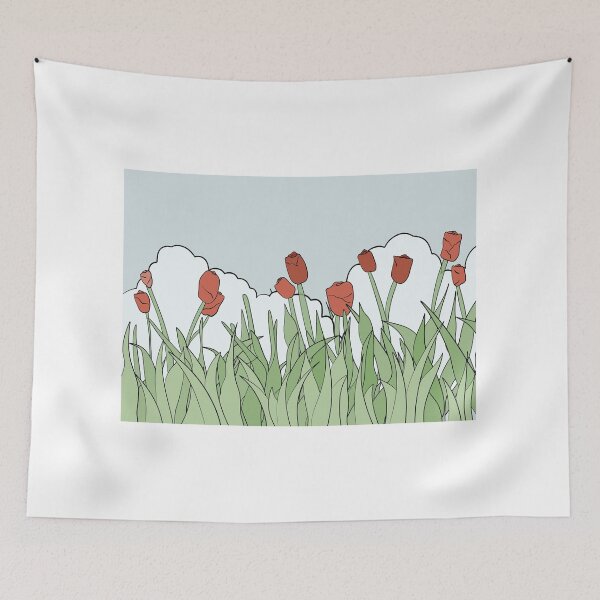 Item preview, A rose garden, cute kawaii illustration, handmade flower art, cute drawings, home decor designed and sold by shreya ranjan.