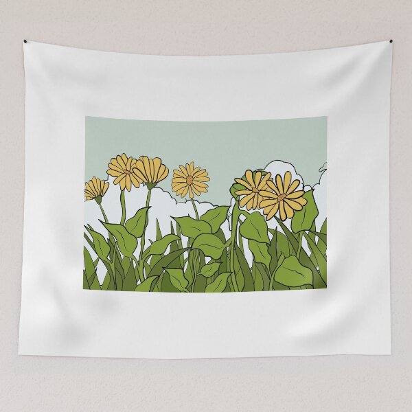 Item preview, Sunflower garden, cute kawaii illustration, cottagecore art designed and sold by shreya ranjan.