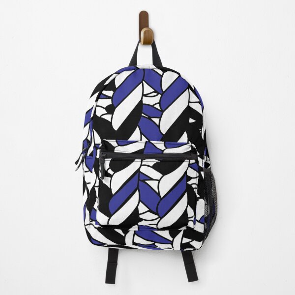 Item preview, Black White Blue Rope Stripes Pattern designed and sold by Nisha Prabhu.