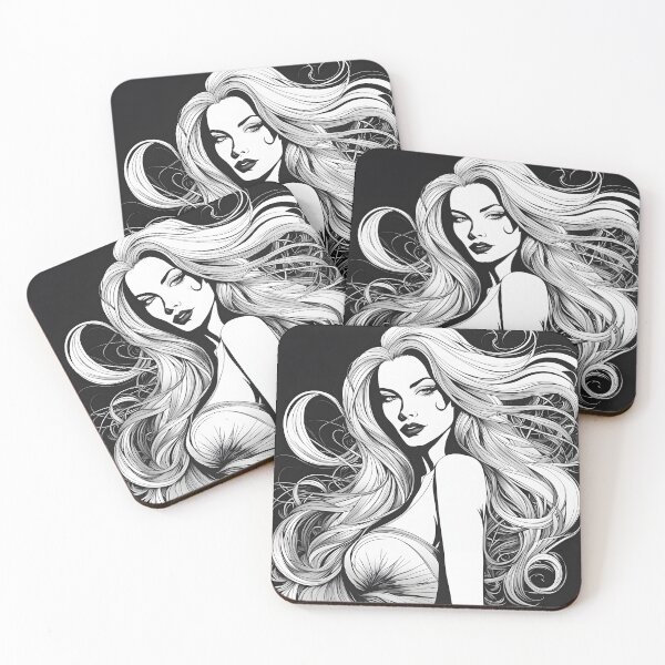 Item preview, Woman, Black White Drawing  designed and sold by Sena KURUÇAY.
