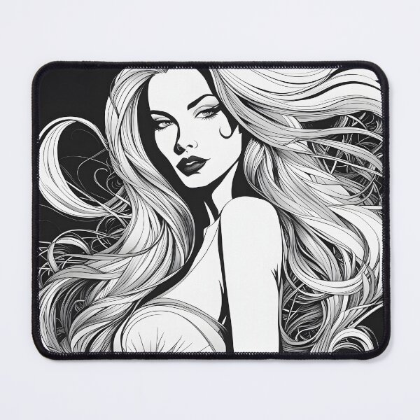 Item preview, Woman, Black White Drawing designed and sold by Sena KURUÇAY.