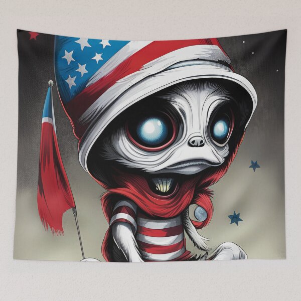 Item preview, alienlove 204 good mood lucky funny skull hero designed and sold by alienlove-8.