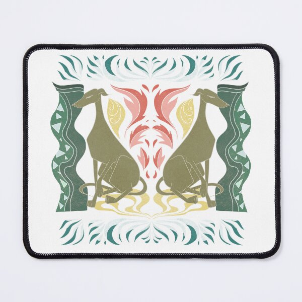 Item preview, Elegant greyhound illustration with decorations designed and sold by Berashop.