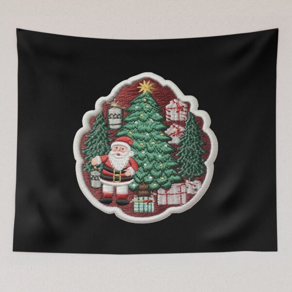 Item preview,  Christmas Designs - Colorful Santa Clauses -  Embroidery Style designed and sold by Master-Print.